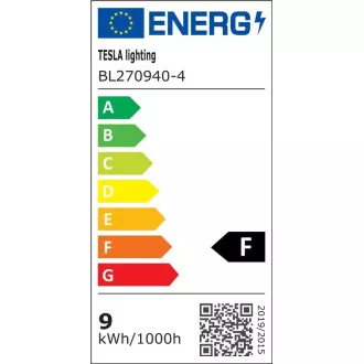 TESLA - LED BL270940-4, žárovka BULB E27, 9W, 230V, 806lm, 25 000h, 4000K studená bílá, 220° TESLA - LED BL270940-4, žárovka BULB E27, 9W, 230V, 806lm, 25 000h, 4000K studená bílá, 220°