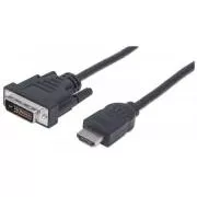MANHATTAN kabel HDMI Male to DVI-D 24+1 Male, Dual Link, Black, 1, 8m