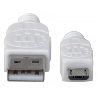 MANHATTAN Kabel propojovací USB 2.0 A Male / Micro-B Male, 1.8m, bílý MANHATTAN Kabel propojovací USB 2.0 A Male / Micro-B Male, 1.8m, bílý
