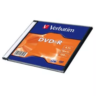 Verbatim DVD-R, Matt Silver, 43547, 4.7GB, 16x, slim box, bez možnosti potisku, 12cm, pro archivaci dat Verbatim DVD-R, Matt Silver, 43547, 4.7GB, 16x, slim box, bez možnosti potisku, 12cm, pro archivaci dat