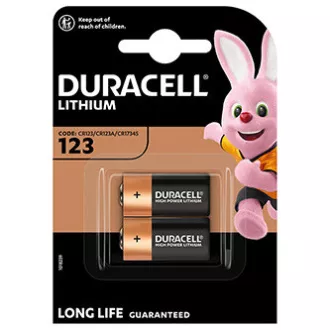 Duracell ULTRA Jednorázová lithiová baterie CR123A, 2-pack Duracell ULTRA Jednorázová lithiová baterie CR123A, 2-pack