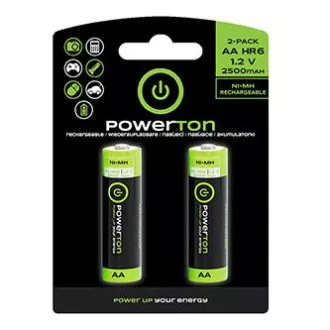 Powerton ENERGY RECHARGE Nabíjecí Ni-MH baterie AA, 2-pack Powerton ENERGY RECHARGE Nabíjecí Ni-MH baterie AA, 2-pack