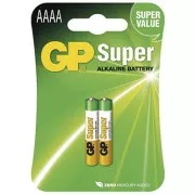 GP Jednorázová alkalická baterie AAAA, 2-pack