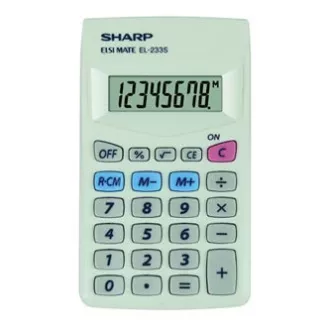 Sharp Kalkulačka EL-233S, bílá, kapesní, osmimístná Sharp Kalkulačka EL-233S, bílá, kapesní, osmimístná