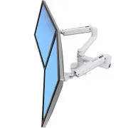 ERGOTRON LX Dual Side-by-Side Arm, stolní ramena pro 2 lcd. max. 27", flexibilní , bílé