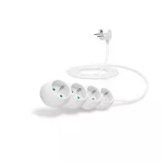CONNECT IT prodlužovací kabel 230 V, 4 zásuvky, 3 m, bez vypínače (bílý)