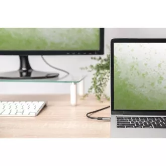 Digitus USB-C - HDMI kabelový adaptér, 1,8 m 4K/30 Hz, černý, kovový kryt Digitus USB-C - HDMI kabelový adaptér, 1,8 m 4K/30 Hz, černý, kovový kryt