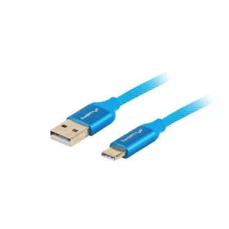 LANBERG USB-C (M) na USB-A (M) 2.0 kabel 1,8m, modrý, rychlé nabíjení 3.0 LANBERG USB-C (M) na USB-A (M) 2.0 kabel 1,8m, modrý, rychlé nabíjení 3.0