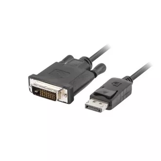 LANBERG připojovací kabel DisplayPort 1.2 na DVI-D (24+1), M/M, délka 1,8m, dual link, černý