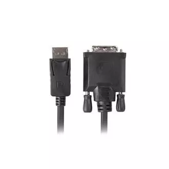 LANBERG připojovací kabel DisplayPort 1.2 na DVI-D (24+1), M/M, délka 1,8m, dual link, černý