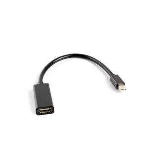 LANBERG adaptér mini DisplayPort 1.2 na HDMI, M/F, kabel 20cm, černý LANBERG adaptér mini DisplayPort 1.2 na HDMI, M/F, kabel 20cm, černý