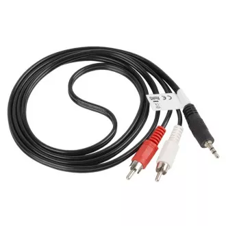 LANBERG Minijack 3,5mm (M) 3 PIN na 2x RCA (CINCH) (M) kabel 1,5m LANBERG Minijack 3,5mm (M) 3 PIN na 2x RCA (CINCH) (M) kabel 1,5m