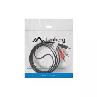 LANBERG Minijack 3,5mm (M) 3 PIN na 2x RCA (CINCH) (M) kabel 1,5m LANBERG Minijack 3,5mm (M) 3 PIN na 2x RCA (CINCH) (M) kabel 1,5m
