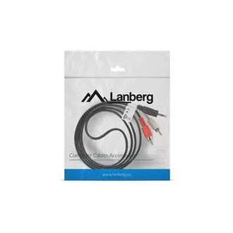 LANBERG Minijack 3,5mm (M) 3 PIN na 2x RCA (CINCH) (M) kabel 1,5m LANBERG Minijack 3,5mm (M) 3 PIN na 2x RCA (CINCH) (M) kabel 1,5m