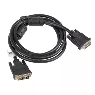 LANBERG připojovací kabel DVI-D(18+1) na DVI-D (18+1), M/M, délka 1,8m, single link, černý