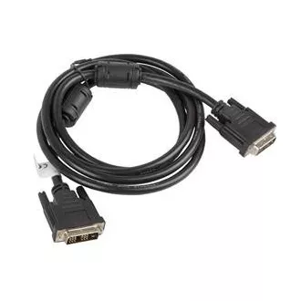 LANBERG připojovací kabel DVI-D(18+1) na DVI-D (18+1), M/M, délka 1,8m, single link, černý