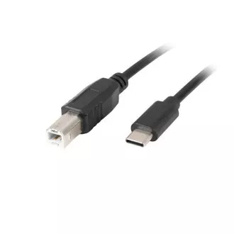 LANBERG USB-C (M) na USB-B (M) 2.0 kabel 1,8m, černý LANBERG USB-C (M) na USB-B (M) 2.0 kabel 1,8m, černý
