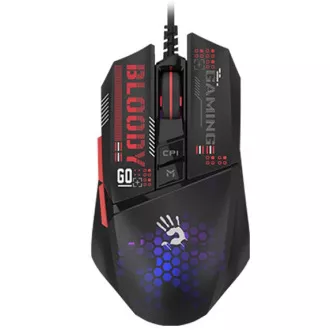 A4tech BLOODY W60 Max Mini, RGB podsvícená herní myš, 12000 DPI, černá, USB A4tech BLOODY W60 Max Mini, RGB podsvícená herní myš, 12000 DPI, černá, USB
