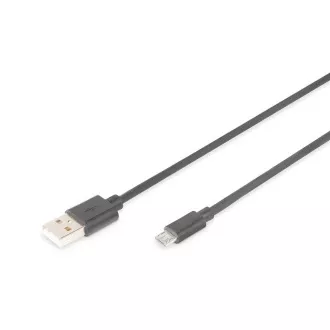Digitus USB 2.0 kabel USB A samec na USB micro B samec, 2x stíněný, Měď, 1m Digitus USB 2.0 kabel USB A samec na USB micro B samec, 2x stíněný, Měď, 1m
