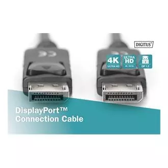 Digitus Připojovací kabel DisplayPort 1.2, DP M/M, 3,0 m, se západkou, Ultra HD 4K, bl Digitus Připojovací kabel DisplayPort 1.2, DP M/M, 3,0 m, se západkou, Ultra HD 4K, bl