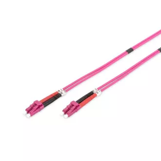 DIGITUS Fiber Optic Patch Cord, LC to LC, Multimode OM4 - 50/125 µ, Duplex Length 1m DIGITUS Fiber Optic Patch Cord, LC to LC, Multimode OM4 - 50/125 µ, Duplex Length 1m