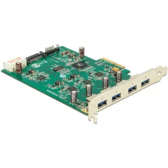Delock PCI Express Card x4> 4 x externí USB 3.0, (Quad Channel) Delock PCI Express Card x4> 4 x externí USB 3.0, (Quad Channel)