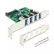 Delock PCI Express Karta > 4 x USB 3.0 +low profile
