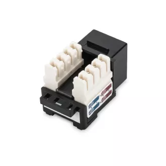 Digitus CAT 6 Keystone Jack, nestíněný RJ45 na LSA, barva černá Digitus CAT 6 Keystone Jack, nestíněný RJ45 na LSA, barva černá