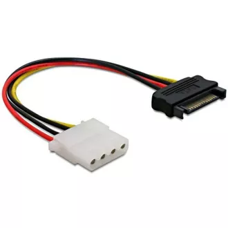 Delock Power Adapter SATA 15-pin samec na Molex samice 4-pin, 12cm Delock Power Adapter SATA 15-pin samec na Molex samice 4-pin, 12cm