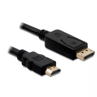 Delock kabel DisplayPort samec na HDMI samec, délka 1m Delock kabel DisplayPort samec na HDMI samec, délka 1m