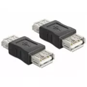 Delock USB Adapter, USB A černý samice/samice (spojka)