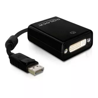Delock adaptér DisplayPort (samec) na DVI 24+5 (samice), černý Delock adaptér DisplayPort (samec) na DVI 24+5 (samice), černý
