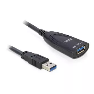 Delock USB 3.0 prodlužovací kabel A/A, samec/samice,délka 5m s aktivním zesílením Delock USB 3.0 prodlužovací kabel A/A, samec/samice,délka 5m s aktivním zesílením