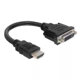 Delock adaptér HDMI samec > DVI 24+1 samice, 20 cm Delock adaptér HDMI samec > DVI 24+1 samice, 20 cm