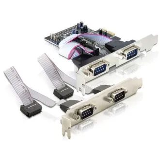 Delock Adaptér PCI Express x1 4xsériový port + low profile Delock Adaptér PCI Express x1 4xsériový port + low profile