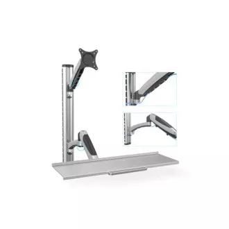 Digitus držák na monitor a klávesnici do 69cm (27"), flexibilní, 8kg VESA 75 x 75 a 100 x 100 mm