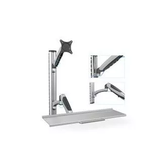 Digitus držák na monitor a klávesnici do 69cm (27"), flexibilní, 8kg VESA 75 x 75 a 100 x 100 mm