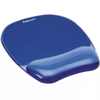 Fellowes podložka pod myš a zápěstí CRYSTAL gelová modrá Fellowes podložka pod myš a zápěstí CRYSTAL gelová modrá