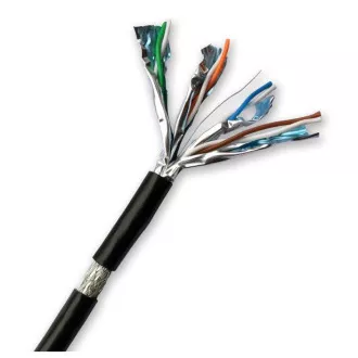 DATACOM S/FTP drát CAT7 PE,Fca 100m, plášť černý OUTDOOR DATACOM S/FTP drát CAT7 PE,Fca 100m, plášť černý OUTDOOR
