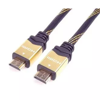 PremiumCord HDMI 2.0 High Speed + Ethernet kabel HQ, zlacené konektory, 0,5m PremiumCord HDMI 2.0 High Speed + Ethernet kabel HQ, zlacené konektory, 0,5m