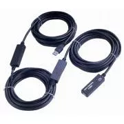 PremiumCord USB 3.0 repeater a prodlužovací kabel A/M-A/F 15m