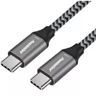 PremiumCord USB-C kabel ( USB 3.2 GEN 2x2, 5A, 100W, 20Gbit/s ) 2m, bavlněný oplet PremiumCord USB-C kabel ( USB 3.2 GEN 2x2, 5A, 100W, 20Gbit/s ) 2m, bavlněný oplet