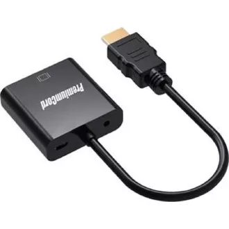 PremiumCord Převodník HDMI na VGA se zvukem 3,5mm stereo jack - černý PremiumCord Převodník HDMI na VGA se zvukem 3,5mm stereo jack - černý