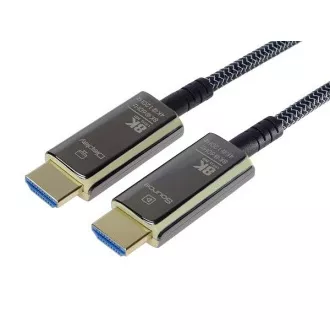 PremiumCord Ultra High Speed HDMI 2.1 optický fiber kabel 8K@60Hz,zlacené 5m PremiumCord Ultra High Speed HDMI 2.1 optický fiber kabel 8K@60Hz,zlacené 5m
