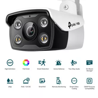 TP-Link VIGI C340(2,8mm) 4MPx venkovní bullet síťová kamera s plnobarevným nočním viděním TP-Link VIGI C340(2,8mm) 4MPx venkovní bullet síťová kamera s plnobarevným nočním viděním