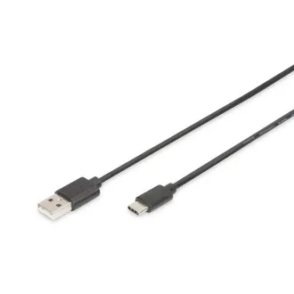 Digitus Připojovací kabel USB C na A 1,0 m, 3A, 480 MB, verze 2.0 Digitus Připojovací kabel USB C na A 1,0 m, 3A, 480 MB, verze 2.0