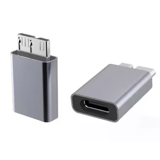 PremiumCord Aluminium USB C female - USB3.0 Micro B Male adaptér PremiumCord Aluminium USB C female - USB3.0 Micro B Male adaptér