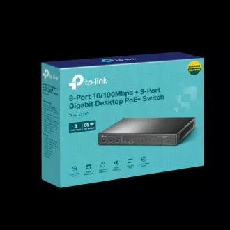 TP-Link Switch TL-SL1311P 8x LAN/PoE+, 2x GLAN, 1x SFP , 65W TP-Link Switch TL-SL1311P 8x LAN/PoE+, 2x GLAN, 1x SFP , 65W