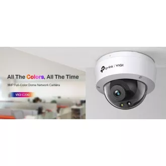 TP-Link VIGI C230(2.8mm) - Dome kamera, 3MP, 2.8mm, Full-Color TP-Link VIGI C230(2.8mm) - Dome kamera, 3MP, 2.8mm, Full-Color