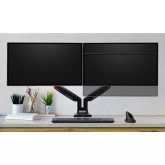 Kensington One-Touch Height Adjustable Dual Monitor Arm - Black Kensington One-Touch Height Adjustable Dual Monitor Arm - Black